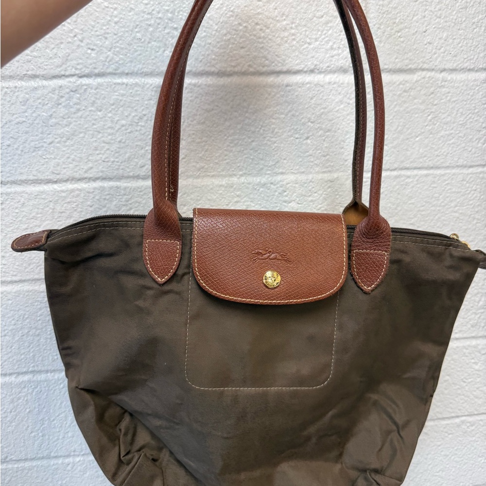 Longchamp Brown and Tan Tote Bag